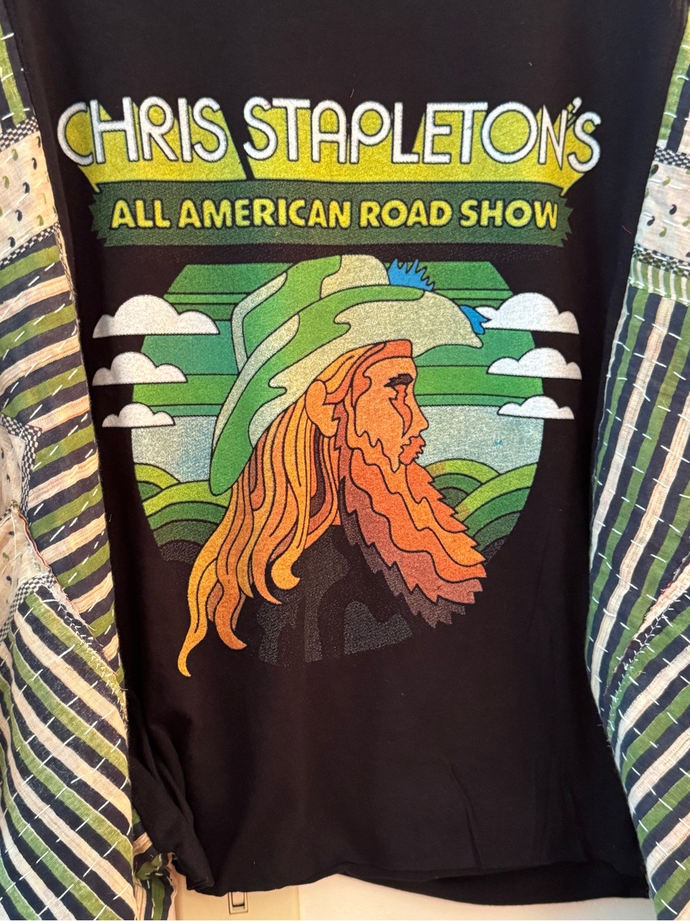 CHRIS STAPLETON Oversized Poncho-Style Top  Handmade OOAK Boho - Picture 4 of 9
